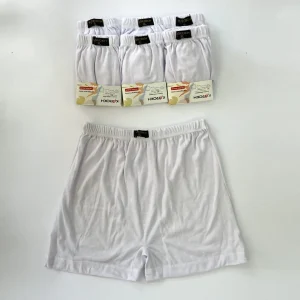 شورت پادار پلی استر پنبه مردانه سفيد XL