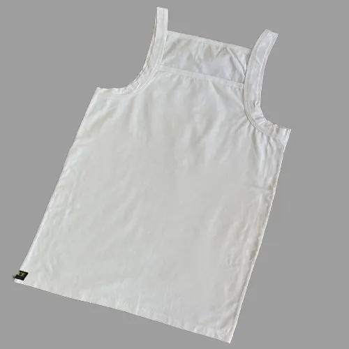 زير پوش خشتي پنبه لاکرا مردانه سفيدL