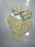 شورت زنانه نخی استخوانی چاپ دار نیکو پاتن پوش