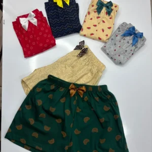 شورت زنانه پادار پنبه سوپر چاپ میکس