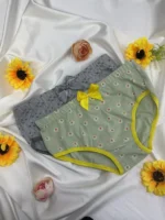 شورت زنانه اسلیپ پنبه لاکرا چاپی کمر پاپیون سایز L - تصویر 4