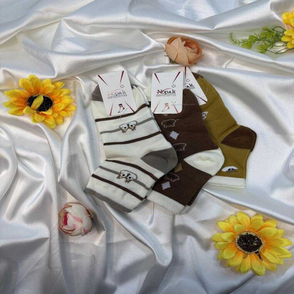 جوراب نیم ساق اسپرت بچه گانه نخی نوپک سایز 6